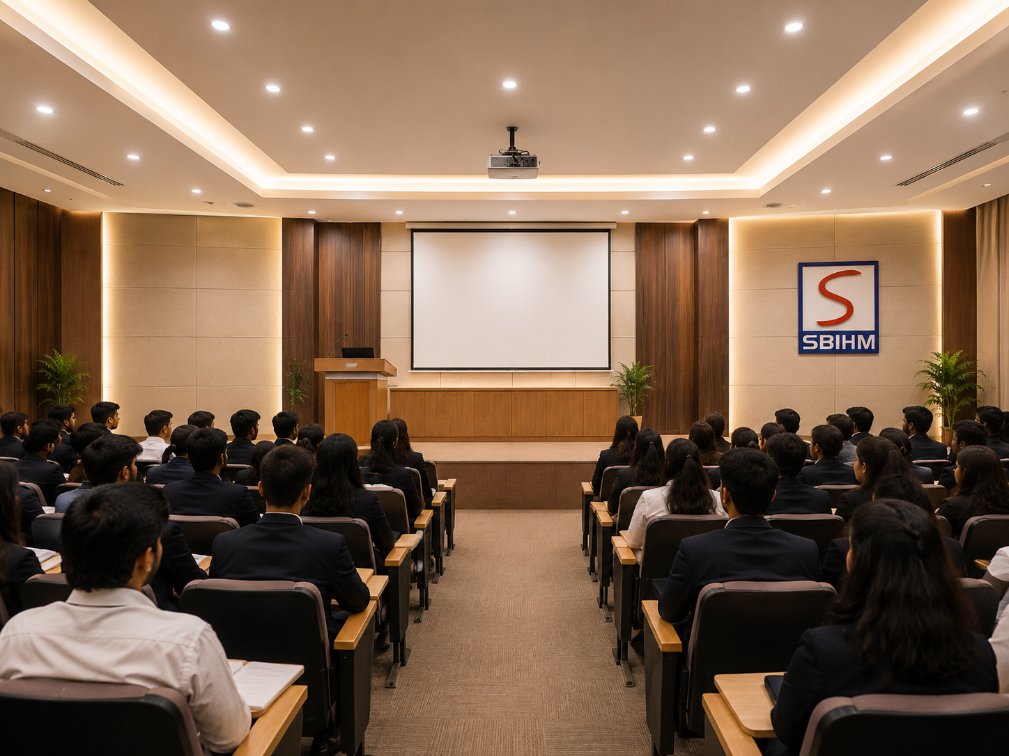 SBIHM seminar hall and presentation facility for BBA student training