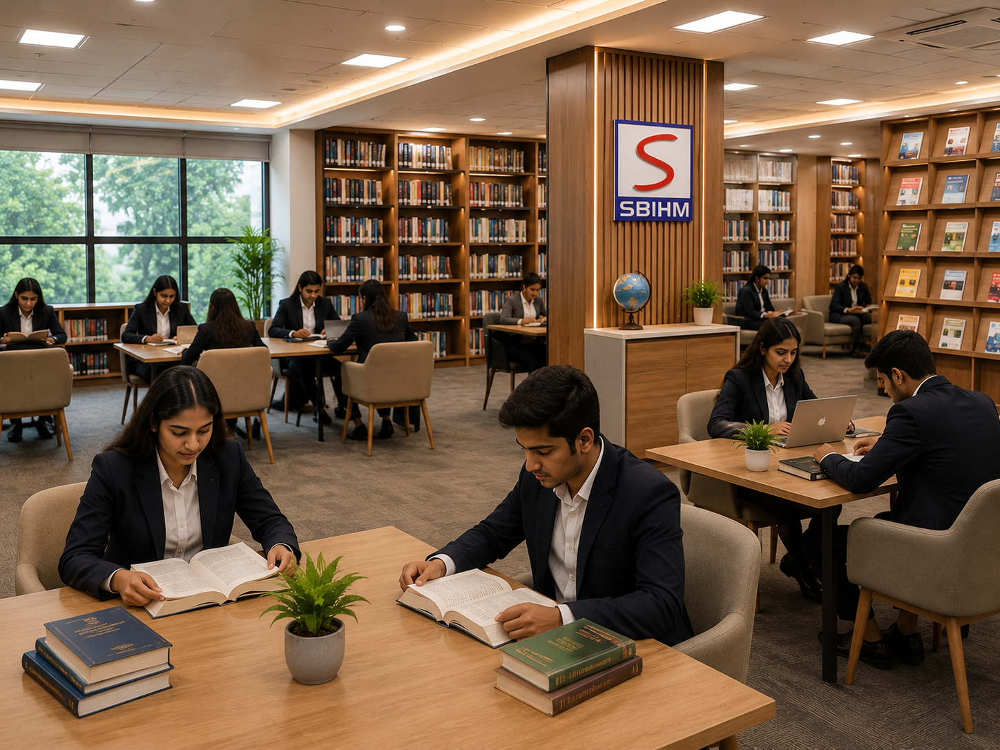 SBIHM library and study resource centre for BBA students